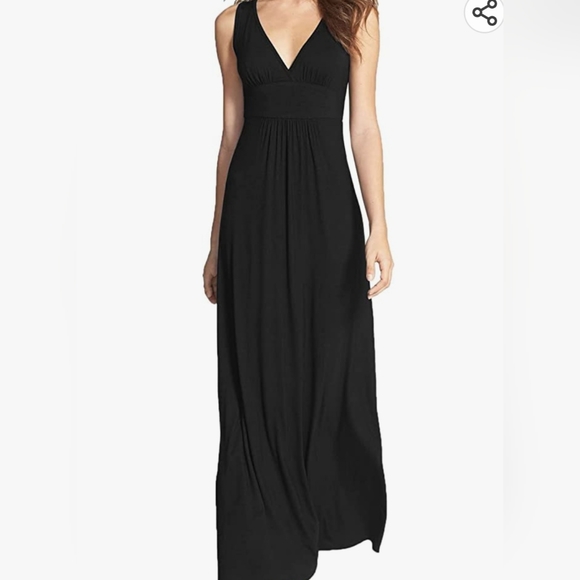 Flattering Grey Sleeveless Maxi Dress - Picture 3 of 7